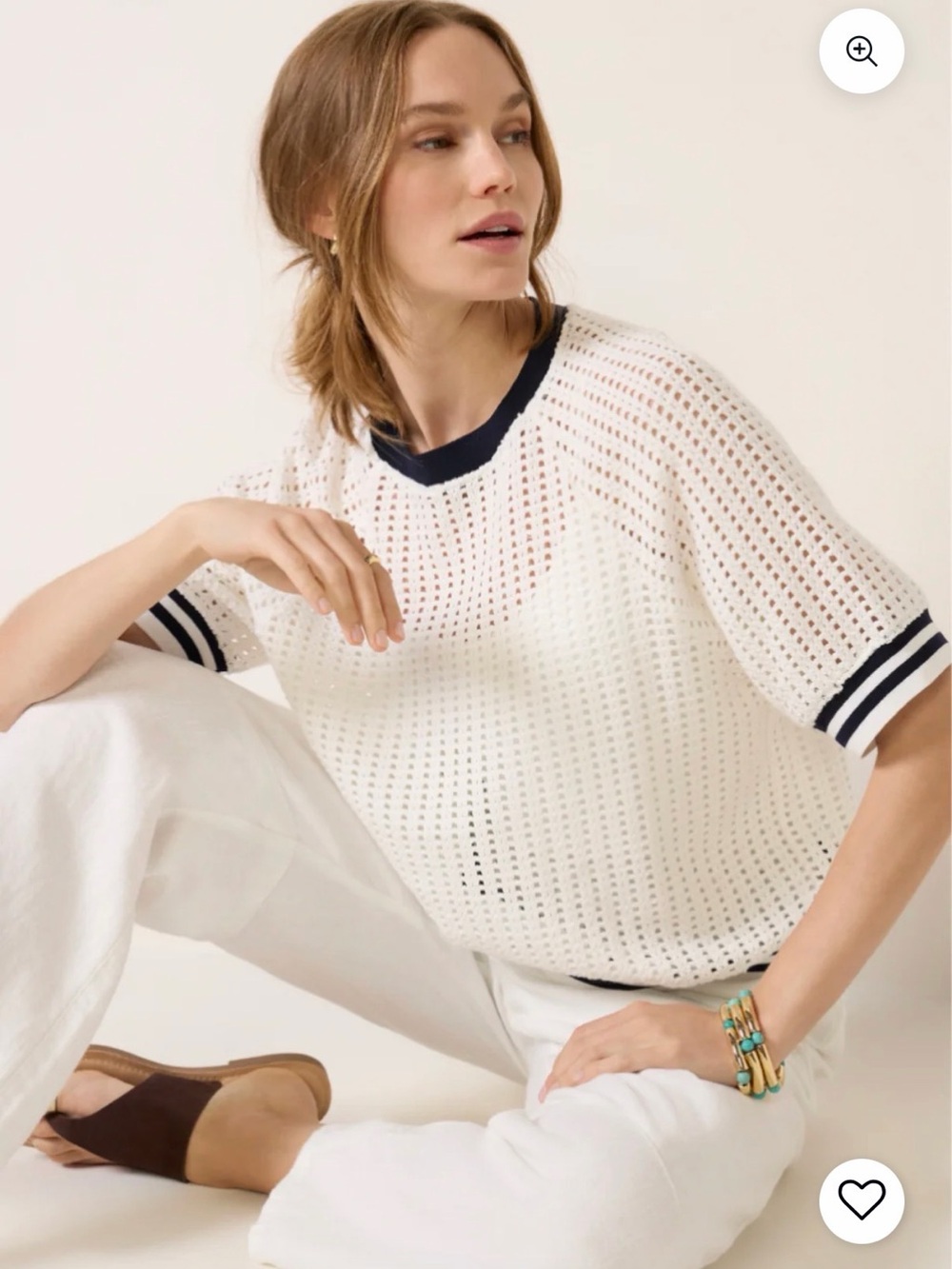 Evereve Sierra Mesh Trim Top